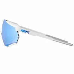 100% Racetrap 3.0 Sport And Cycling Sunglasses With HD Lenses (Matte White - Hiper Blue Multilayer Mirror Lens) -Jerseys Sales 100 60004 00001MatteWhite HiperBlueMultilayerMirrorLens 3