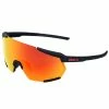 100% Racetrap 3.0 Sport And Cycling Sunglasses With HD Lenses (Soft Tact Black - Hiper Red Multilayer Mirror Lens) -Jerseys Sales 100 60004 00003SoftTactBlack HiperRedMultilayer 1