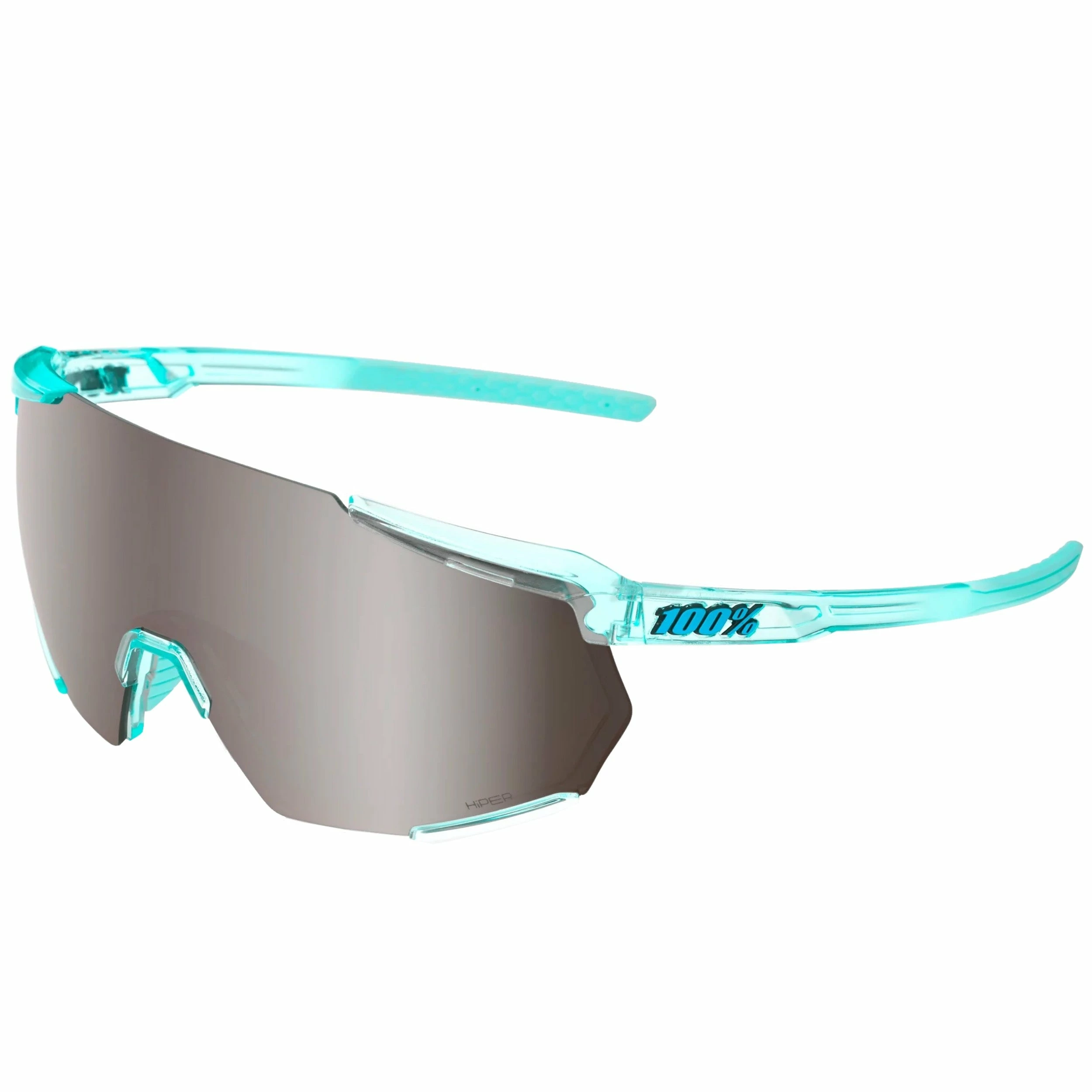 100% Racetrap 3.0 Sport And Cycling Sunglasses With HD Lenses (Polished Translucent Mint-Hiper Silver Mirror) 3 100% Racetrap 3.0 Sport And Cycling Sunglasses With HD Lenses (Polished Translucent Mint-Hiper Silver Mirror)