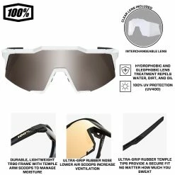 100% Speedcraft Sport Performance Baseball Sunglasses HD Interchangeable Lens (Matte White/Silver Mirror Lens) -Jerseys Sales 100 60007 00006 silverinfographic2.1 46c4cd6e 7eee 4685 93dd 284b9b2dce42
