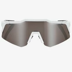 100% Speedcraft XS Sport Performance Sunglasses - Sport And Cycling Eyewear (Matte White - HiPER Silver Mirror Lens) -Jerseys Sales 100 60009 00003MatteWhite SilverMirr2