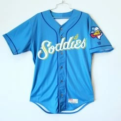 Wilson Amarillo Sod Poodles ADULT Sky Blue Sublimated Replica Alternative Home Jersey