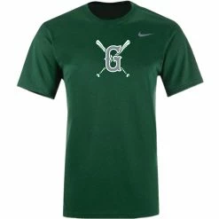 Greenville Drive Nike Drifit Green G Logo Tee With Cross Bats