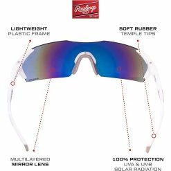 Rawlings 1801 Men's Adult Shield Baseball Sunglasses (White/Gray) -Jerseys Sales 71NmhpoTutL. AC UL1500