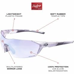 Rawlings 1801 Men's Adult Shield Baseball Sunglasses, (White/Blue Mirror) -Jerseys Sales 71SEjqv3OUL. AC UL1500