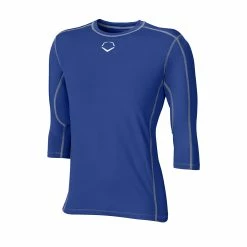 EvoShield Pro Team Baseball Adult Men's Mid Sleeve Workout Tee Shirt (Royal)