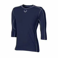 EvoShield Pro Team Baseball Adult Men's Mid Sleeve Workout Tee Shirt (Navy)