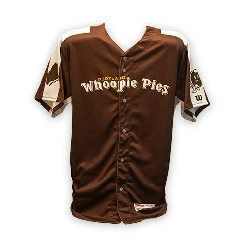 Portland Sea Dogs Authentic On-Field Player Whoopie Pie Game Jersey 3 Portland Sea Dogs Authentic On-Field Player Whoopie Pie Game Jersey