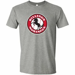 Bimm Ridder Billings Mustangs Gray Primary Logo T-Shirt