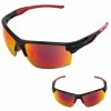 Guardian Baseball Diamond Ray Beams Adult Shield Sunglasses - Comes With Protective Case And Lens Cloth - Adult Unisex - Sports Sunglasses (Black/Red) -Jerseys Sales GB SungTH6407 Adult BlkRedMultinewmain