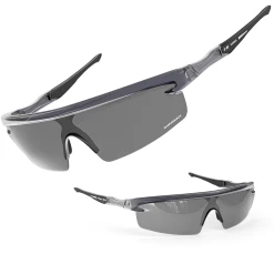 Guardian Baseball Reflector Pro Adult Shield Sunglasses - Comes With Protective Case And Lens Cloth - Adult Unisex - Sports Sunglasses (Grey/Grey)