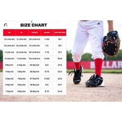 Guardian Baseball Guardian Blaze Boys Girls Little League Low Rubber Baseball Cleats (Black/Tiffany Mint) -Jerseys Sales Guardian Blaze Low Mint Size Chart