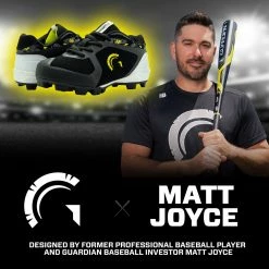 Guardian Baseball Guardian Blaze Low Rubber Molded Youth Baseball Cleats (Black/Yellow) -Jerseys Sales Image 4 1