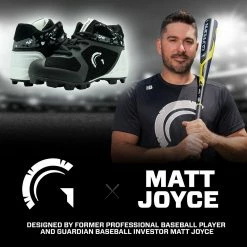 Guardian Baseball Guardian Blaze Hi Rubber Molded Baseball Cleats For Boys Girls (Black/Grey/White) -Jerseys Sales Image A0