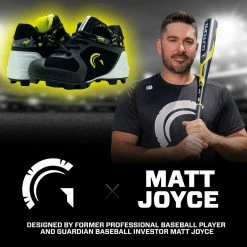 Guardian Baseball Guardian Blaze Hi Rubber Molded Baseball Cleats For Boys Girls (Black/Volt) -Jerseys Sales Image A4