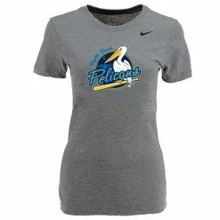 MYRTLE BEACH PELICANS NIKE LADIES GRAY CREW PRIMARY TEE