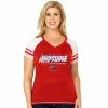 SAG WOMENS CURVY COLOR BLOCK VNECK -Jerseys Sales MLB WWS21 024 1744 Red