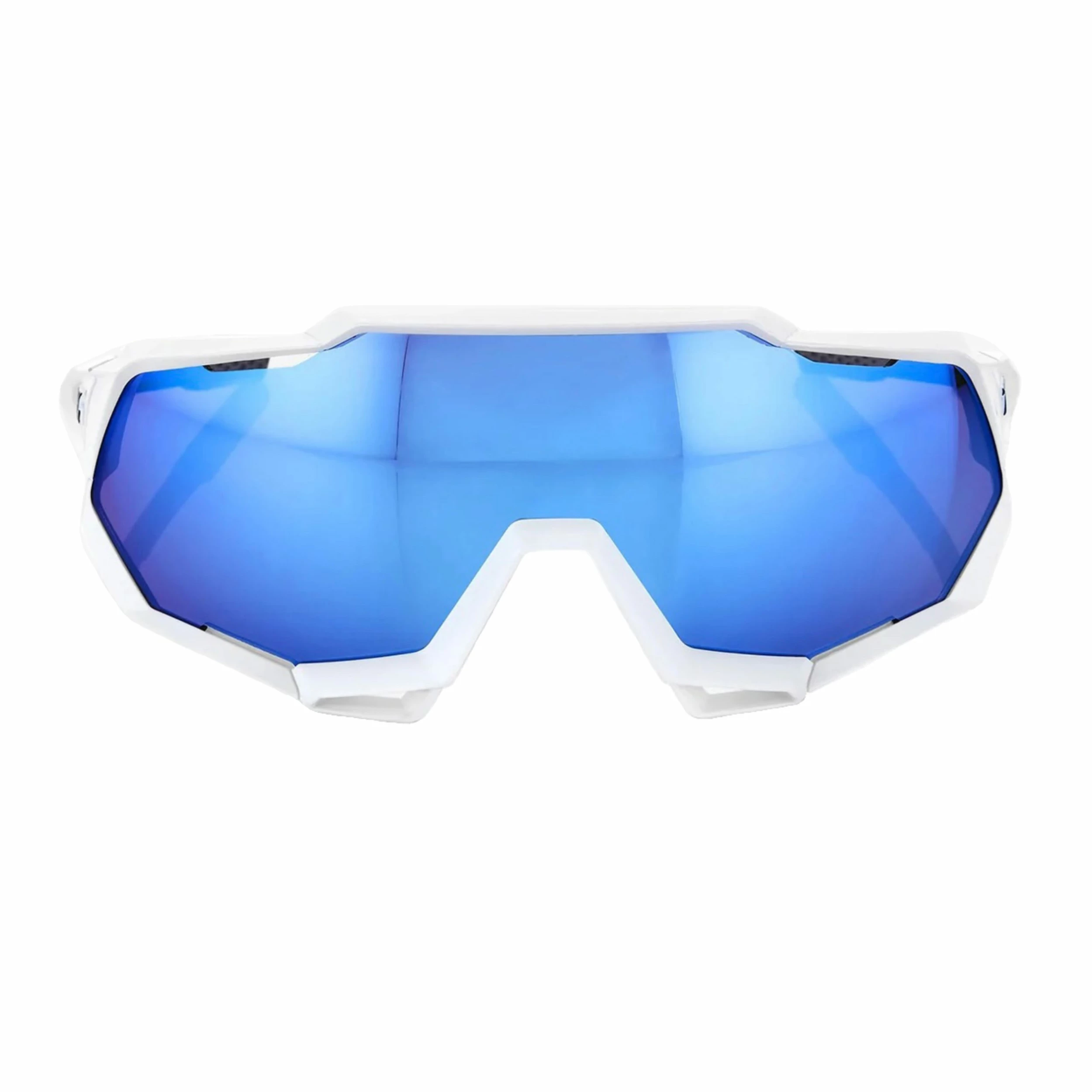 100% Speedtrap Xtreme Sports Performance Sunglasses W Interchangeable Lenses, Matte White - Hiper Blue Multilayer Mirror Lens 5 100% Speedtrap Xtreme Sports Performance Sunglasses W Interchangeable Lenses, Matte White - Hiper Blue Multilayer Mirror Lens - Image 3