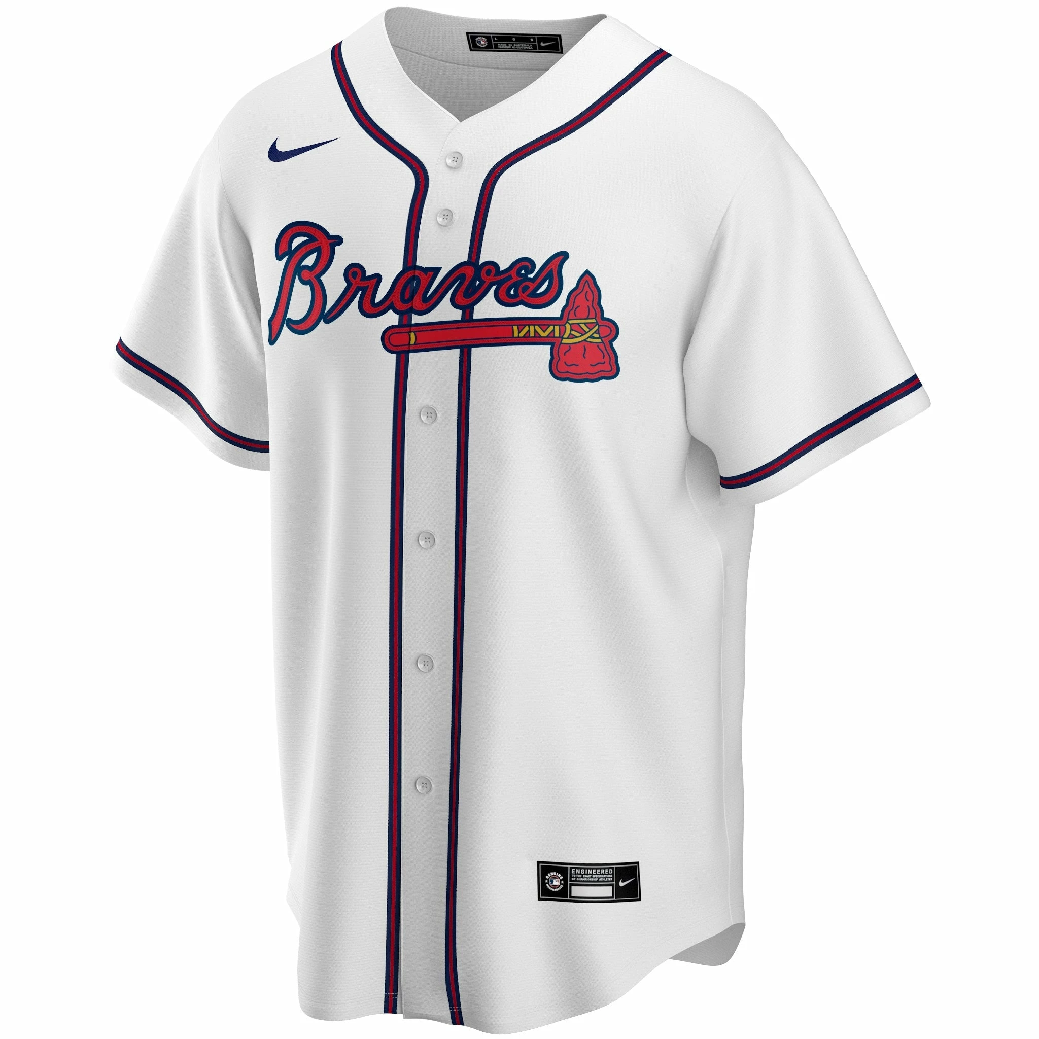 Atlanta Braves Nike Replica Home White Jersey 3 Atlanta Braves Nike Replica Home White Jersey