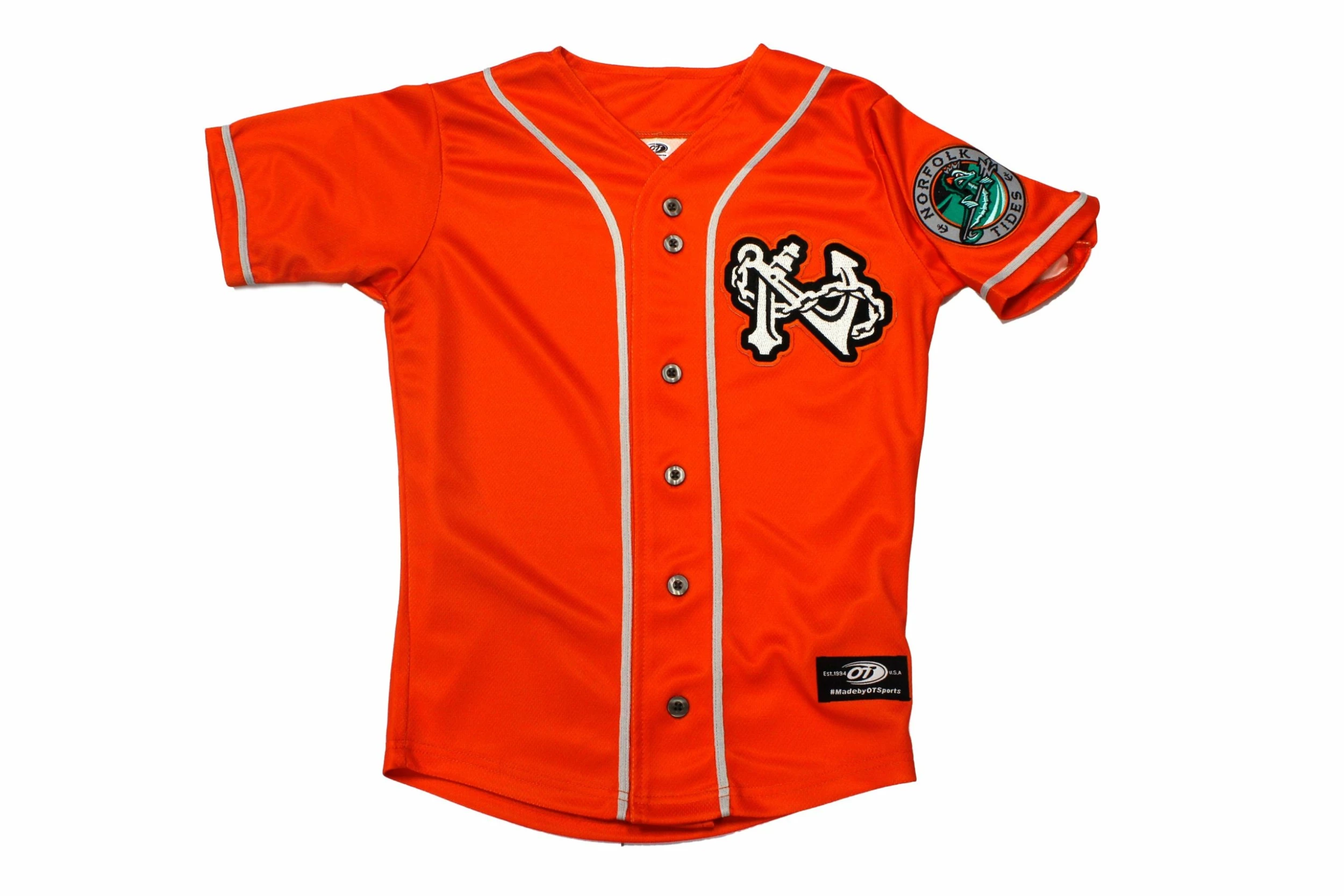 OT Sports Norfolk Tides Youth Orange Replica Jersey 3 OT Sports Norfolk Tides Youth Orange Replica Jersey