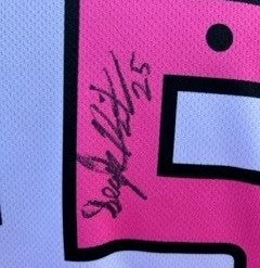 Wilson Signed Pink Night Jersey #25 -Jerseys Sales PinkNightJersey25Sig