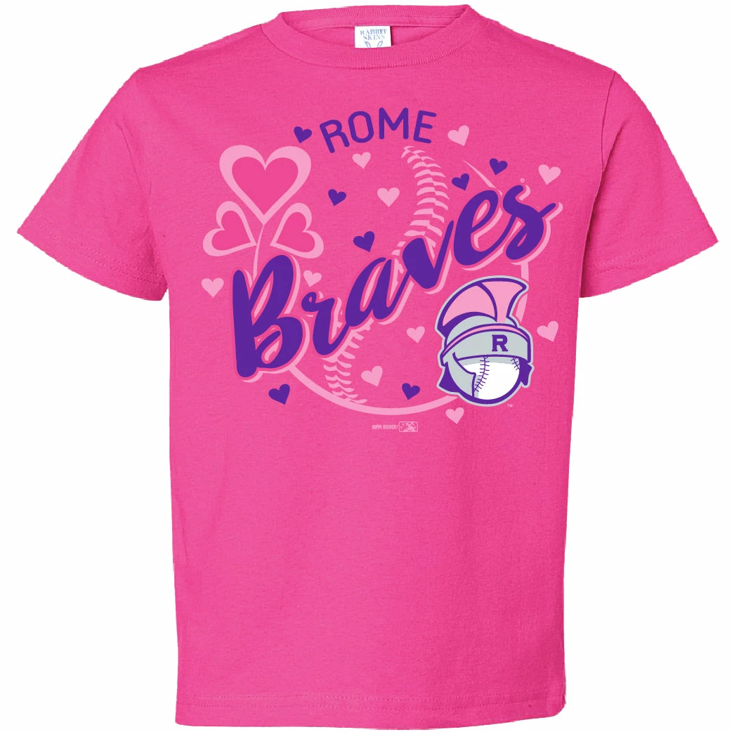 Bimm Ridder Rome Braves Toddler Pink Tee 3 Bimm Ridder Rome Braves Toddler Pink Tee