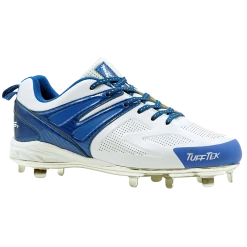 Rawlings Conquer Low Men's Molded Baseball Cleat (White/Royal)