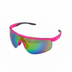 Rawlings Retro Vaporwave Baseball Shield Sunglasses Neon Pink Sunset