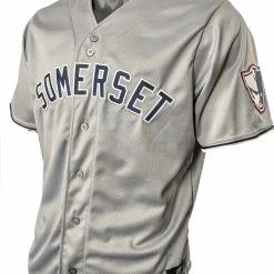 OT Sports Somerset Patriots Official Youth Road Gray Jersey Replica