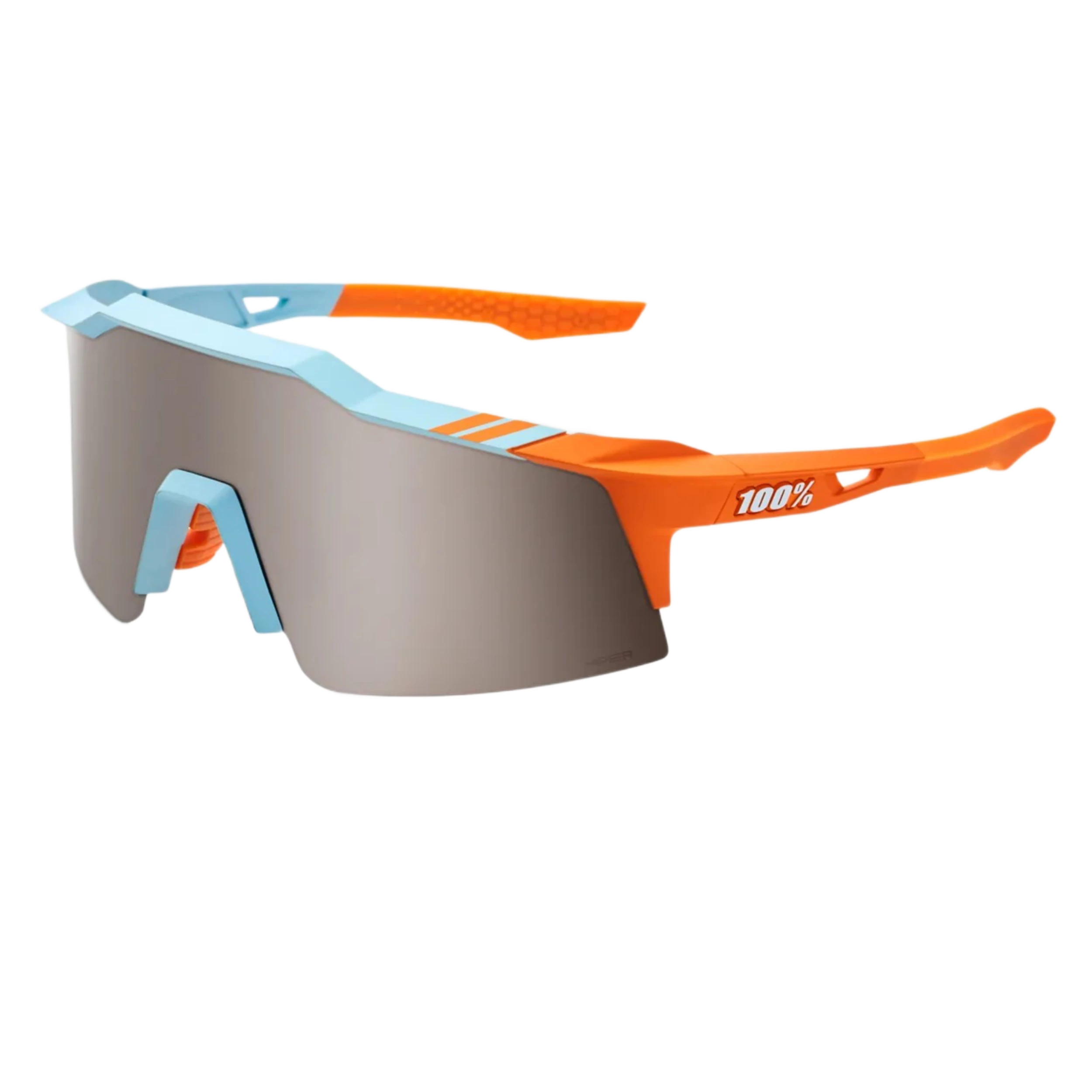 100% Speedcraft XS Performance Vented Baseball Sport Sunglasses (Soft Tact Two Tone - HiPER Silver Mirror Lens) 3 100% Speedcraft XS Performance Vented Baseball Sport Sunglasses (Soft Tact Two Tone - HiPER Silver Mirror Lens)