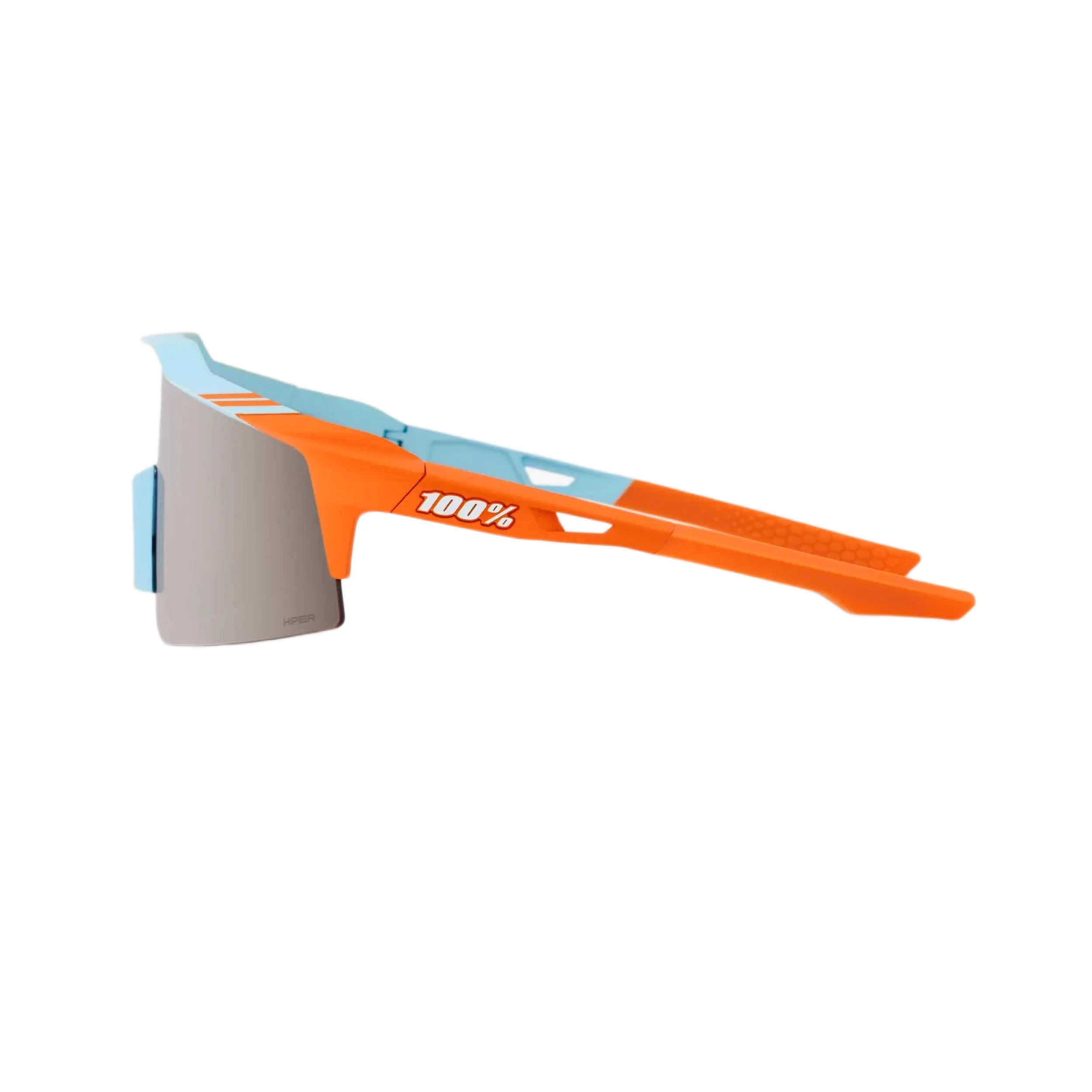 100% Speedcraft XS Performance Vented Baseball Sport Sunglasses (Soft Tact Two Tone - HiPER Silver Mirror Lens) 5 100% Speedcraft XS Performance Vented Baseball Sport Sunglasses (Soft Tact Two Tone - HiPER Silver Mirror Lens) - Image 3