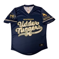 OT Sports Wisconsin Udder Tuggers Navy Replica Jersey