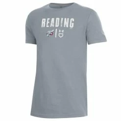 Under Armour UA Youth Reading Performance Cotton Steel Heather Tee