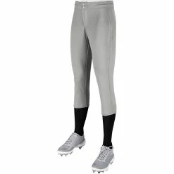 Champro Fireball Youth Fastpitch Softball Knickers W/ Reinforced Double-Ply Knee (Gray)