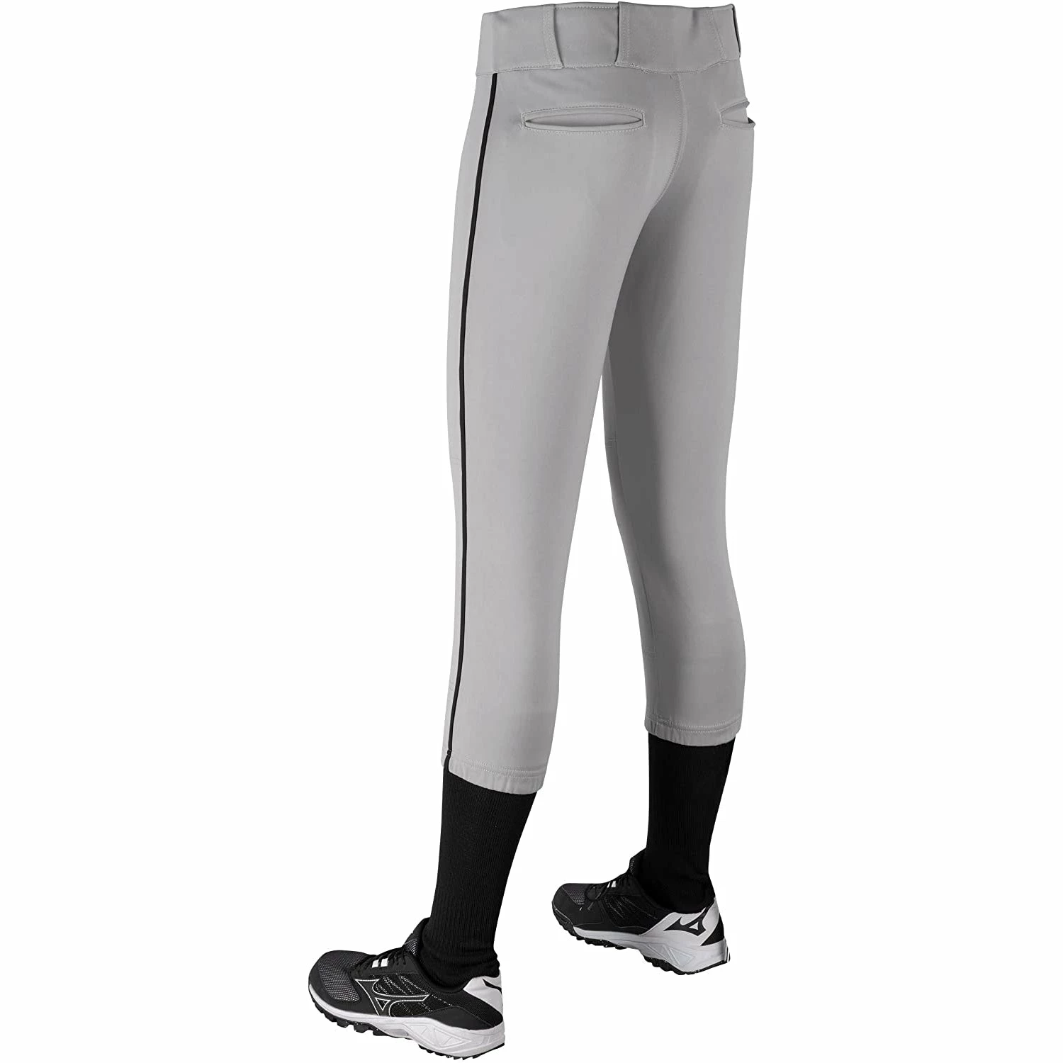 Champro Tournament Traditional Low Rise Girls Fastpitch Softball Pants W/ Braid (Gray/Black) 5 Champro Tournament Traditional Low Rise Girls Fastpitch Softball Pants W/ Braid (Gray/Black) - Image 3