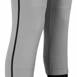Champro Tournament Traditional Low Rise Womens Fastpitch Pants W/ Braid (Gray/Black) -Jerseys Sales champro tournament lowrise pants grybk 4