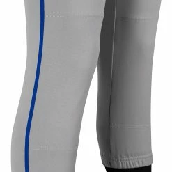 Champro Tournament Traditional Low Rise Womens Fastpitch Pants W/ Braid (Gray/Royal) -Jerseys Sales champro tournament lowrise pants gryro 4