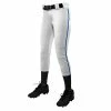 Champro Tournament Traditional Low Rise Womens Fastpitch Pants W/ Braid (White/Royal) -Jerseys Sales champro tournament lowrise pants whro 1