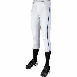 Champro Tournament Traditional Low Rise Womens Fastpitch Pants W/ Braid (White/Royal) -Jerseys Sales champro tournament lowrise pants whro 2