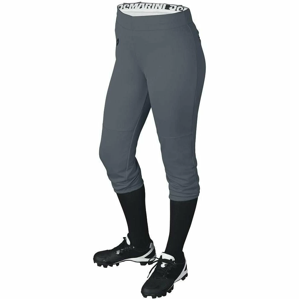 DeMarini Girls' Youth Sleek Pull-Up Yoga Style Softball Pants Fastpitch (Charcoal) 3 DeMarini Girls' Youth Sleek Pull-Up Yoga Style Softball Pants Fastpitch (Charcoal)