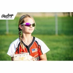 RAWLINGS Youth Sports Baseball Sunglasses Durable 100% UV Poly Lens, Shielded Lens (White/Pink) -Jerseys Sales dsc06973 1 1