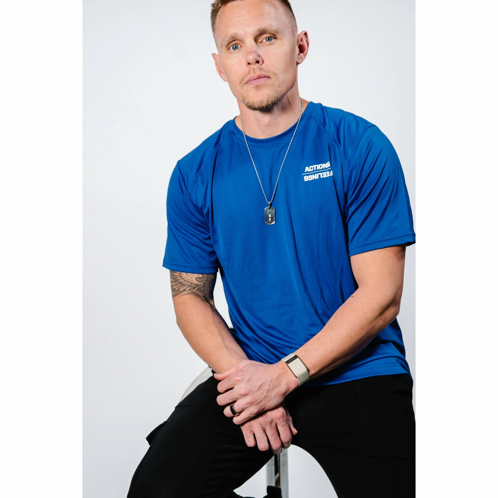 Guardian Baseball Brandon Guyer Mindset Performance Line Actions Over Feelings Athletic Shirt (Royal) 4 Guardian Baseball Brandon Guyer Mindset Performance Line Actions Over Feelings Athletic Shirt (Royal) - Image 2