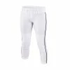 Easton Pro Fastpitch Women's Softball Piped Belt Loops Pants (White/Black) -Jerseys Sales easton a164148 propant wh bk 1