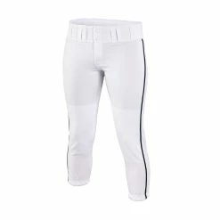 Easton Pro Fastpitch Women's Softball Piped Belt Loops Pants (White/Black)