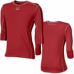 EvoShield Pro Team Baseball Adult Men's Mid Sleeve Workout Tee Shirt (Scarlet) -Jerseys Sales evoshield pro team scarlet