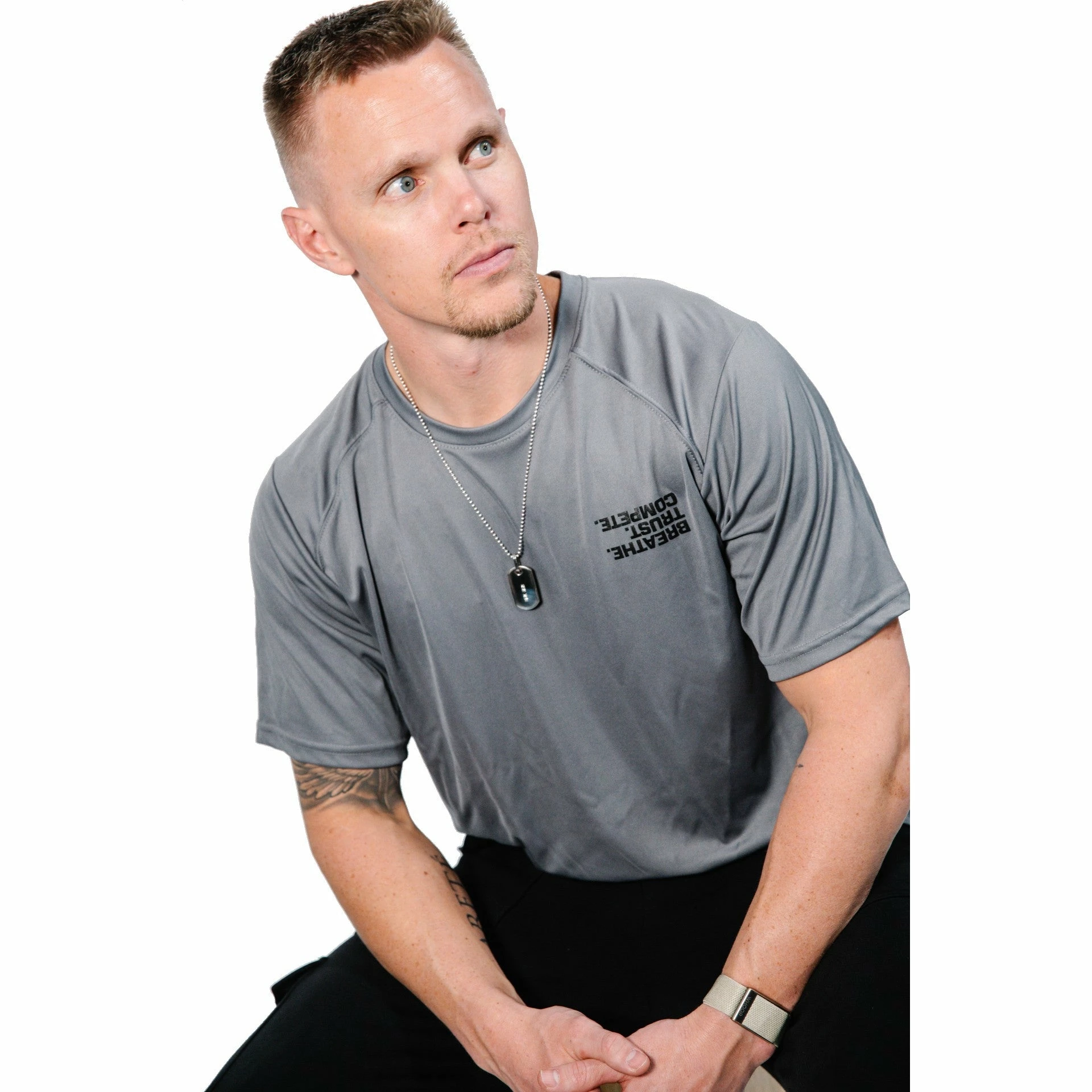 Guardian Baseball Brandon Guyer Mindset Performance Line Breathe Trust Compete, Breathable Workout Shirt (Charcoal) 7 Guardian Baseball Brandon Guyer Mindset Performance Line Breathe Trust Compete, Breathable Workout Shirt (Charcoal) - Image 5