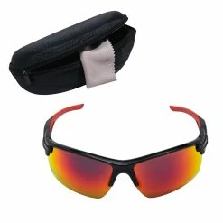 Guardian Baseball Diamond Ray Beams Adult Shield Sunglasses - Comes With Protective Case And Lens Cloth - Adult Unisex - Sports Sunglasses (Black/Red) -Jerseys Sales gb diamondray sungth6407 adult blkredmulti 2