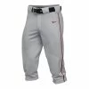 Nike Team Vapor Pro High Piped Men's Baseball Pants (Grey/Red) -Jerseys Sales greyred