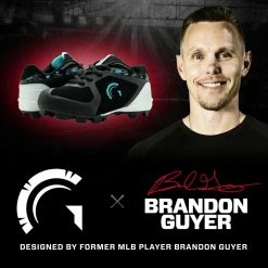 Guardian Baseball Guardian Blaze Boys Girls Little League Low Rubber Baseball Cleats (Black/Tiffany Mint) -Jerseys Sales guardian baseball blaze low kids baseball cleats teal pic4