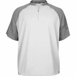 Marucci Mens Short Sleeve Baseball Cage Jacket (White)